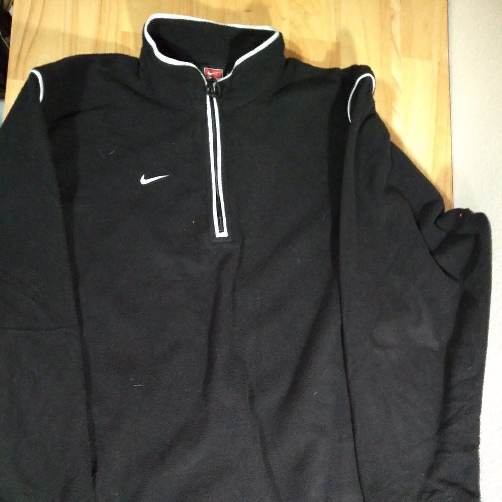 Vintage Nike Small Swoosh 1/2 Zip Pullover Fleece Jacket Alpha Project